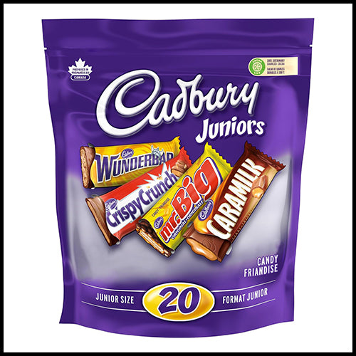 Cadbury Juniors Assorted 20 Pk Chocolate Bars 230g