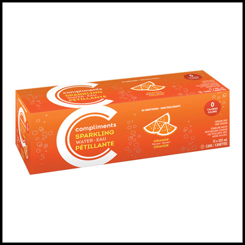 Compliments Mandarin Orange Sparkling Water 12 x 355ml