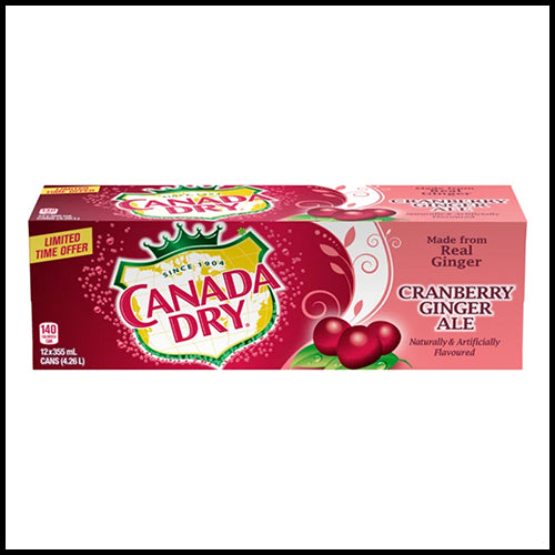 Canada Dry Cranberry Ginger Ale Cans 12 x 355 ml