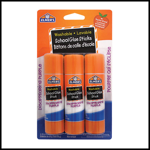 Elmer's Washable School Glue Sticks 3x20g