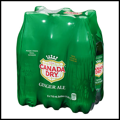 Canada Dry Ginger Ale Bottles 6 x 710ml