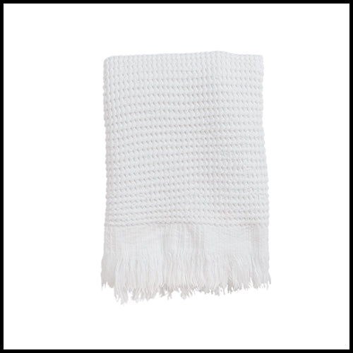 Wave Hand Towel  White