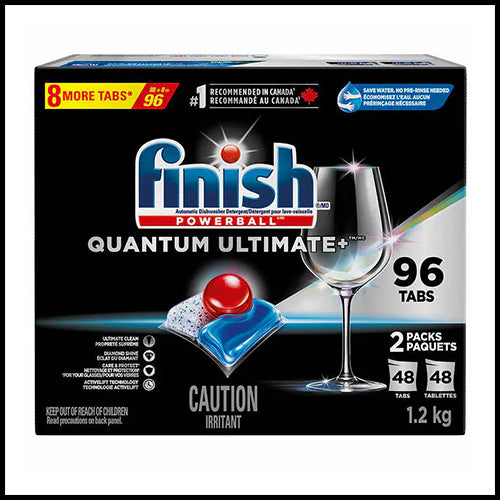 (COSTCO BULK) Finish Quantum Ultimate Plus Dishwasher Detergent 2x48pk