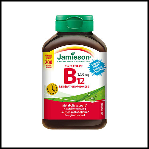 (COSTCO BULK) Jamieson Vitamin B12 1200 mcg Timed Release 200 Tablets