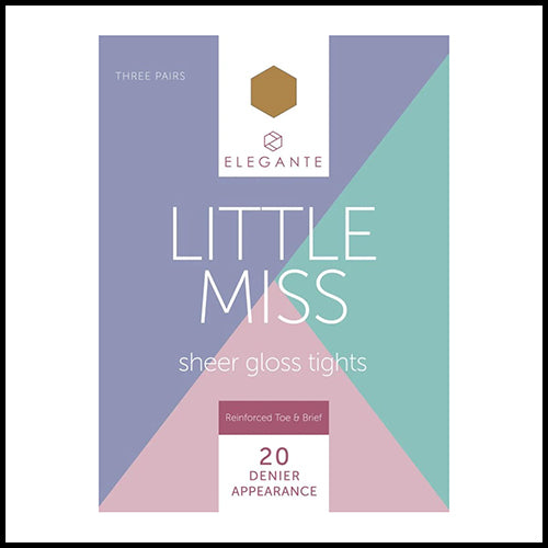 Elegante Little Miss Bronze Glow 20 Denier Gloss Tights 11-12 years 3pk