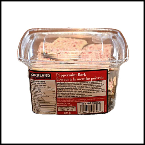 (COSTCO BULK) Kirkland Peppermint Bark w/ Belgian Chocolate 624g