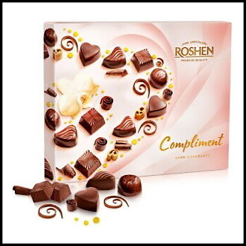 Roshen Compliments Assorted Dark Chocolates Box 145 g