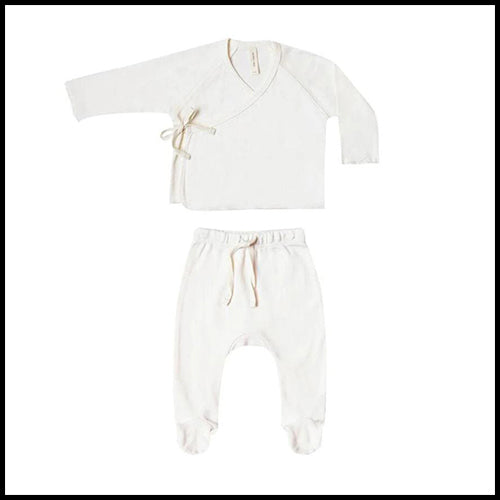 Quincey Mae Kimono set - Ivory 3-6mths