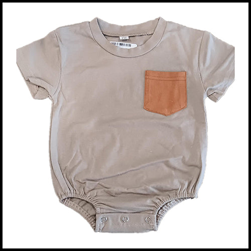 Colour Block Romper - Grey - 6mths