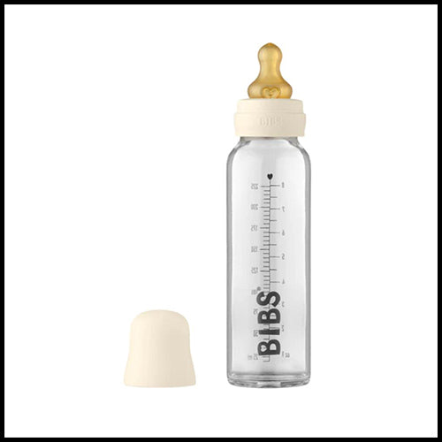 BIBS Glass Baby Bottle Ivory 225ml