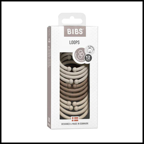 BIBS Loops 12pkg  Sand/Dark Oak/Vanilla