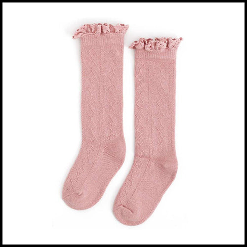 Little Stocking Co Knee High Fancy Socks - Blush