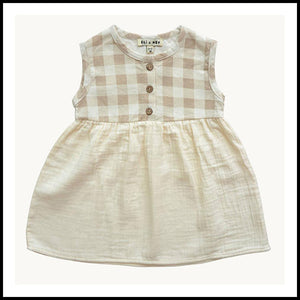 Eli&Nev Girls Checkered Muslin Dress 9-12mth