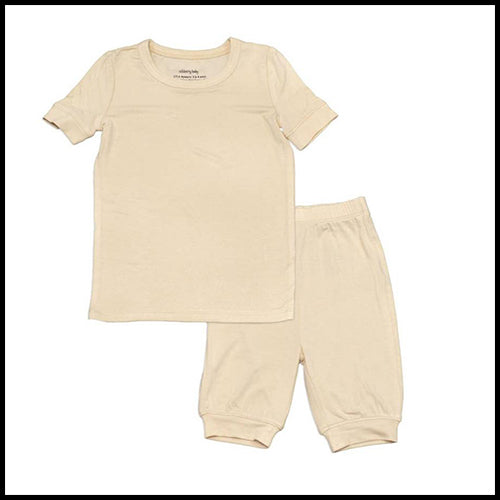 Bamboo Short Sleeve Top& Shorts Set   -Soft Sand