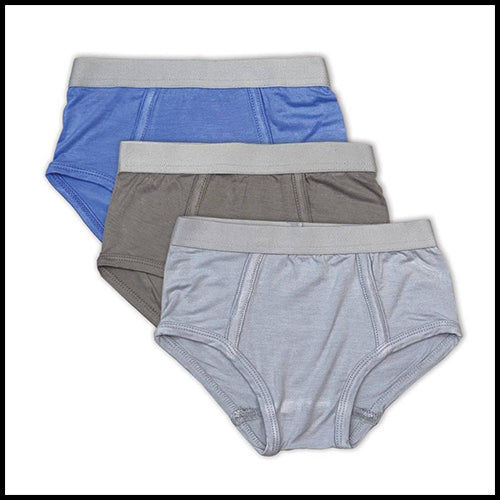 Boys Bamboo Briefs 3pk Shadow/Ocean/Pigeon