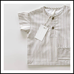 Oat Children The Hamptons Stripe Top 2/3T