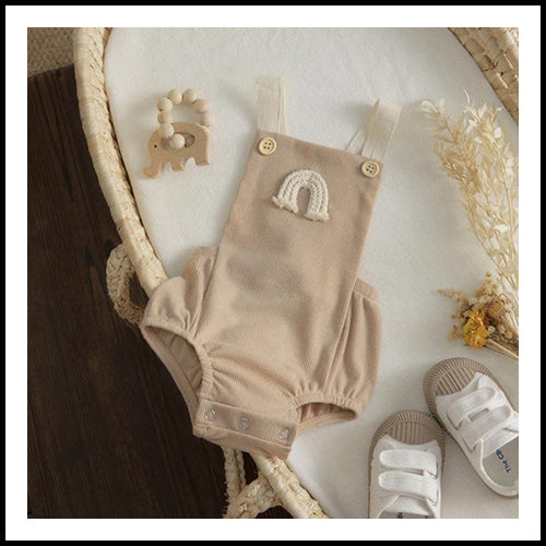 Baby BOHO Taupe Rainbow romper 3-6mth