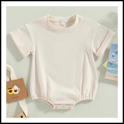 Baby Oversized Cream t-shirt bloomer 6-12mths