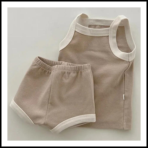 Short and Tank Top Set - Beige - 3-6mths