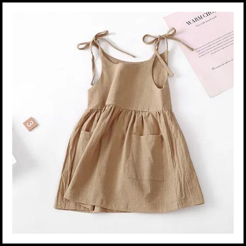 Girls Kahaki Casual Summer Dress  2-3T