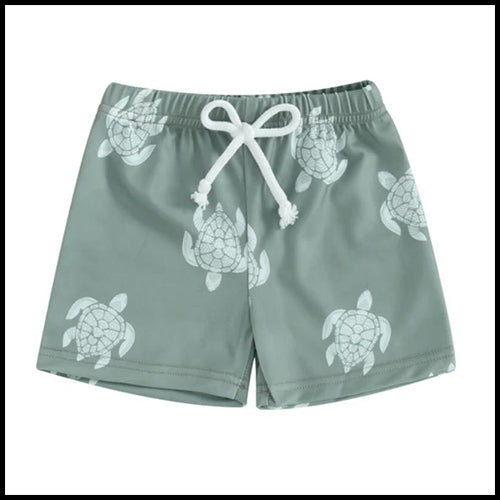 Boys Turtle Swim shorts 2-3T