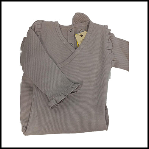 Love'dbaby Wrap Ribbed Sleeper Fog 9-12mths