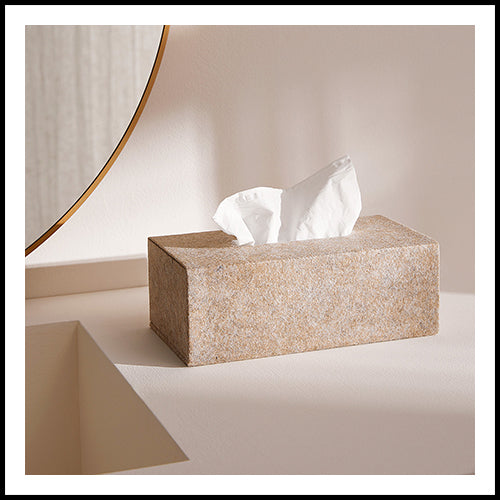 Simons Felted Tissue Box Cover Beige