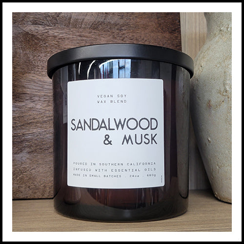 Vegan Soy Candle Sandalwood & Musk 24oz