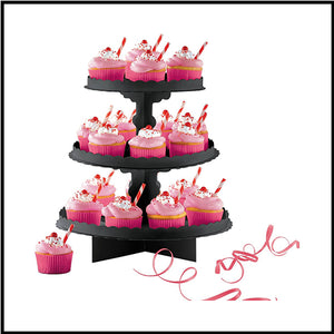 Amscan 3 Tier Black Treat Stand