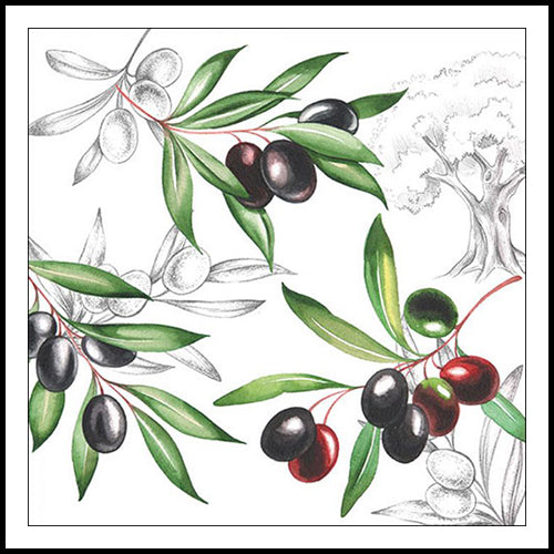 Olives Cocktail Napkins 20pk