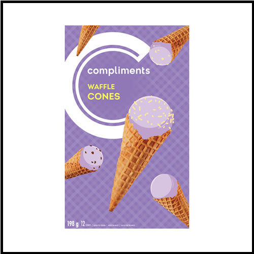 Compliments Waffle Ice Cream Cones 12 pack