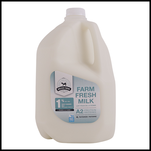 Walker Farms 1% A2  Milk 4L Jug