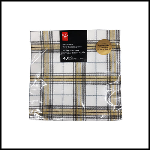 Hometrends Plaid Napkins 40pk