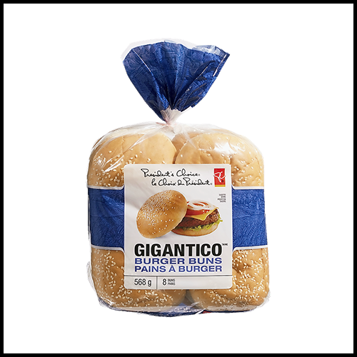 Presidents Choice Gigantico Hamburger Buns  8pk