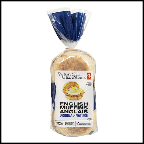 Presidents Choice English Muffins White 6pk