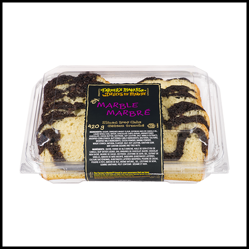 Farmers Market Loaf Cake Sliced Marble 8pk