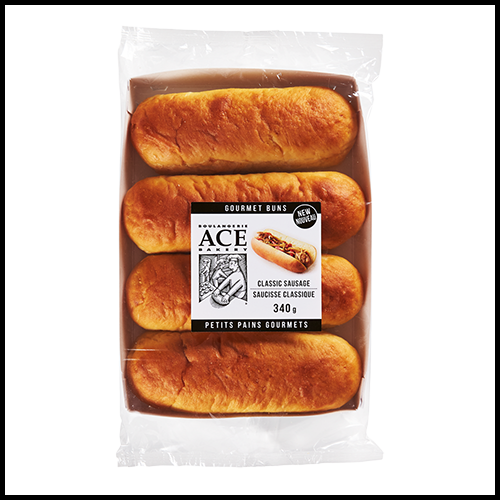 Ace Gourmet Sausage Bun 4ct 340g