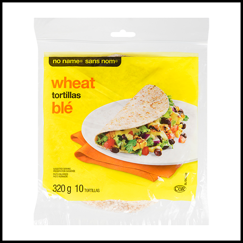 No Name Tortilla Wraps 7" Whole Wheat 10ct