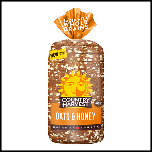 Country Harvest Bread Oats & Honey 600g