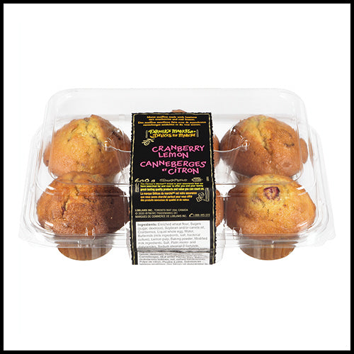 Farmers Market Muffins Lemon Cranberry 6pk