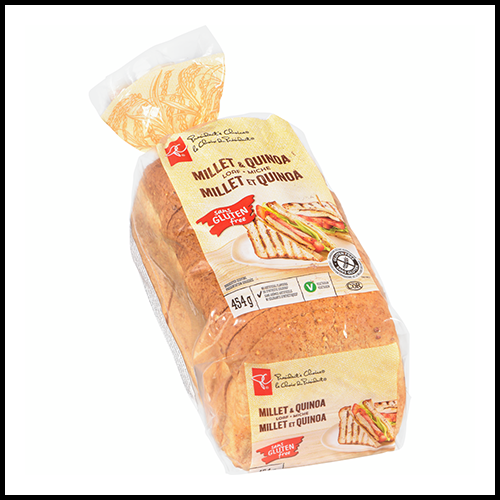 Presidents Choice Gluten Free Bread Millet & Quinoa 454g