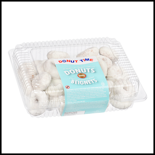 Donut Time Mini Donuts Powdered Sugar 600g