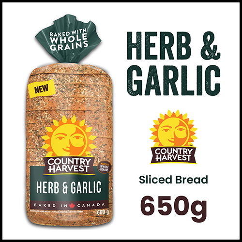 Country Harvest Bread Herb & Garlic 650g