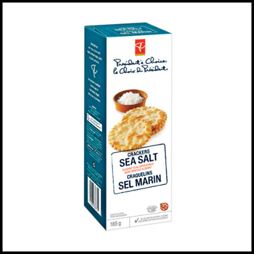 President's Choice Sea Salt Scalloped Crackers 185g