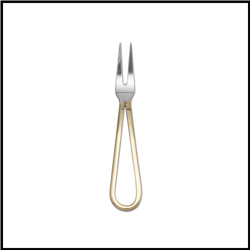 Gold Loop Handle Cocktail Fork