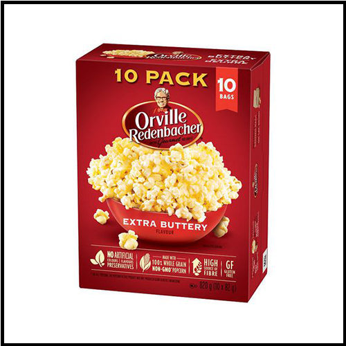 Orville Extra Buttery Microwave Popcorn x10 bags