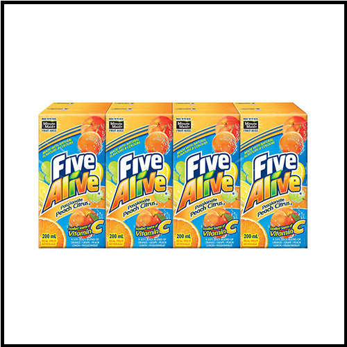 Five Alive Passionate Peach Citrus Juice Boxes 8 x 200ml