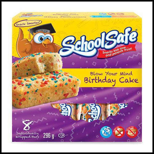 School Safe Blow Your Mind Birthday Cake Bar 8pk