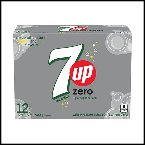 7Up Zero Cans 12 x 355ml