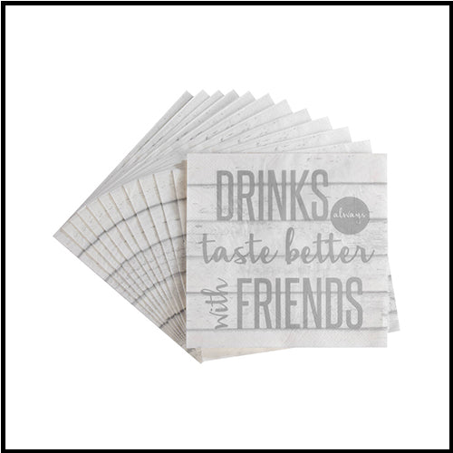 Drinks With Friends Napkins  20 pack